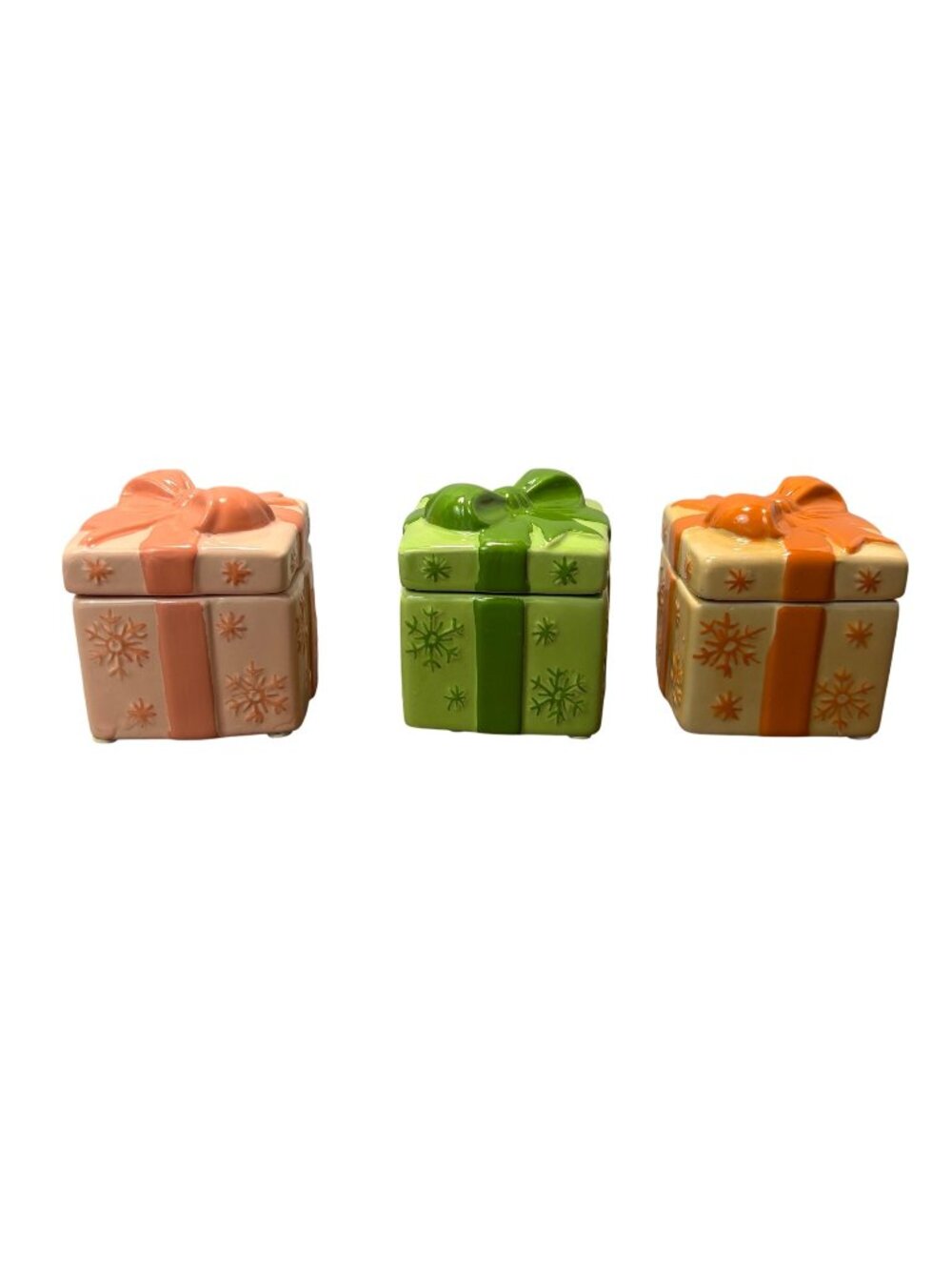Yves Rocher Gift Box TeaLight Candle Holdera / Trinket Holders Set Of 3